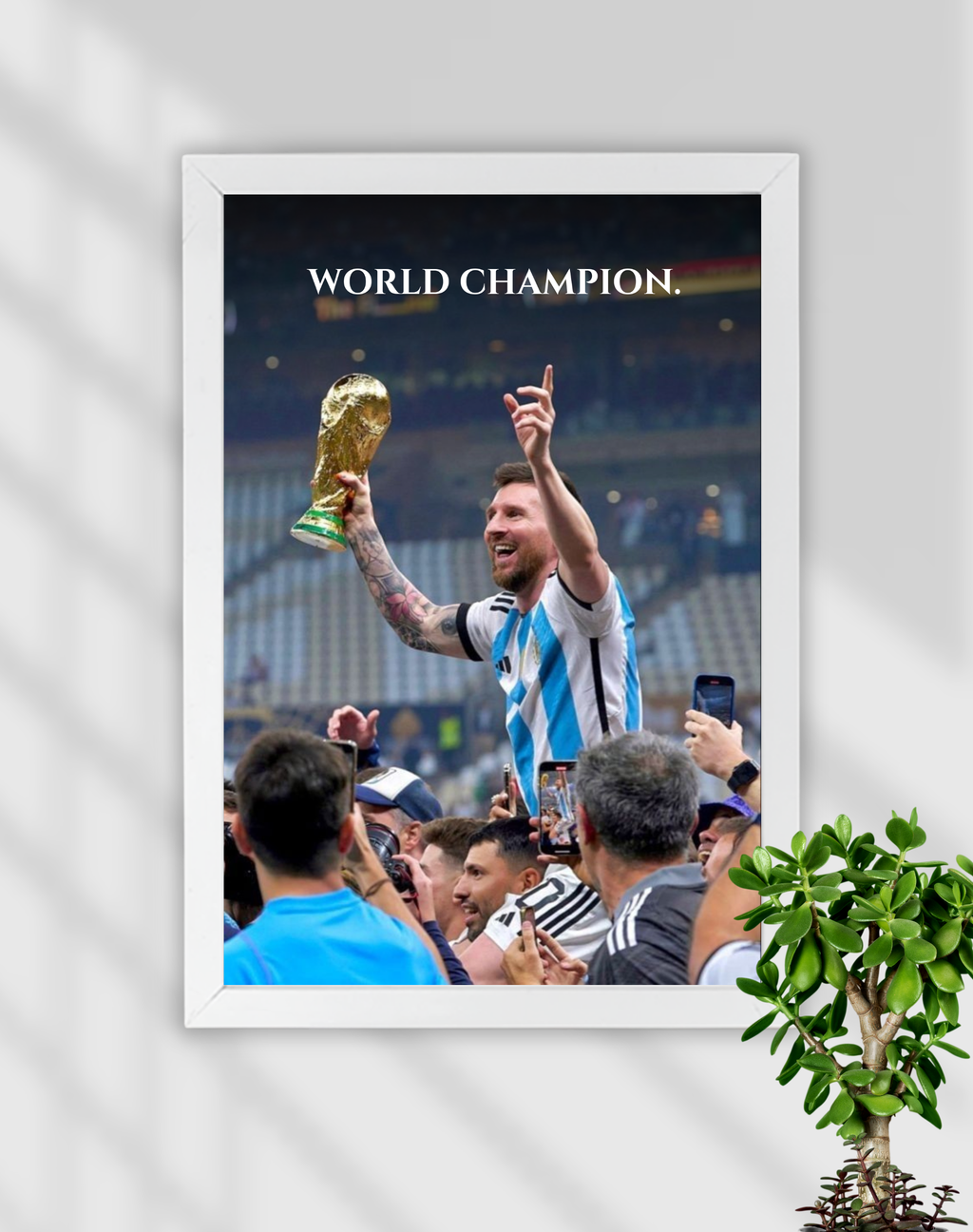 WORLD CHAMPION | Argentina | Lionel Messi | Football Frame