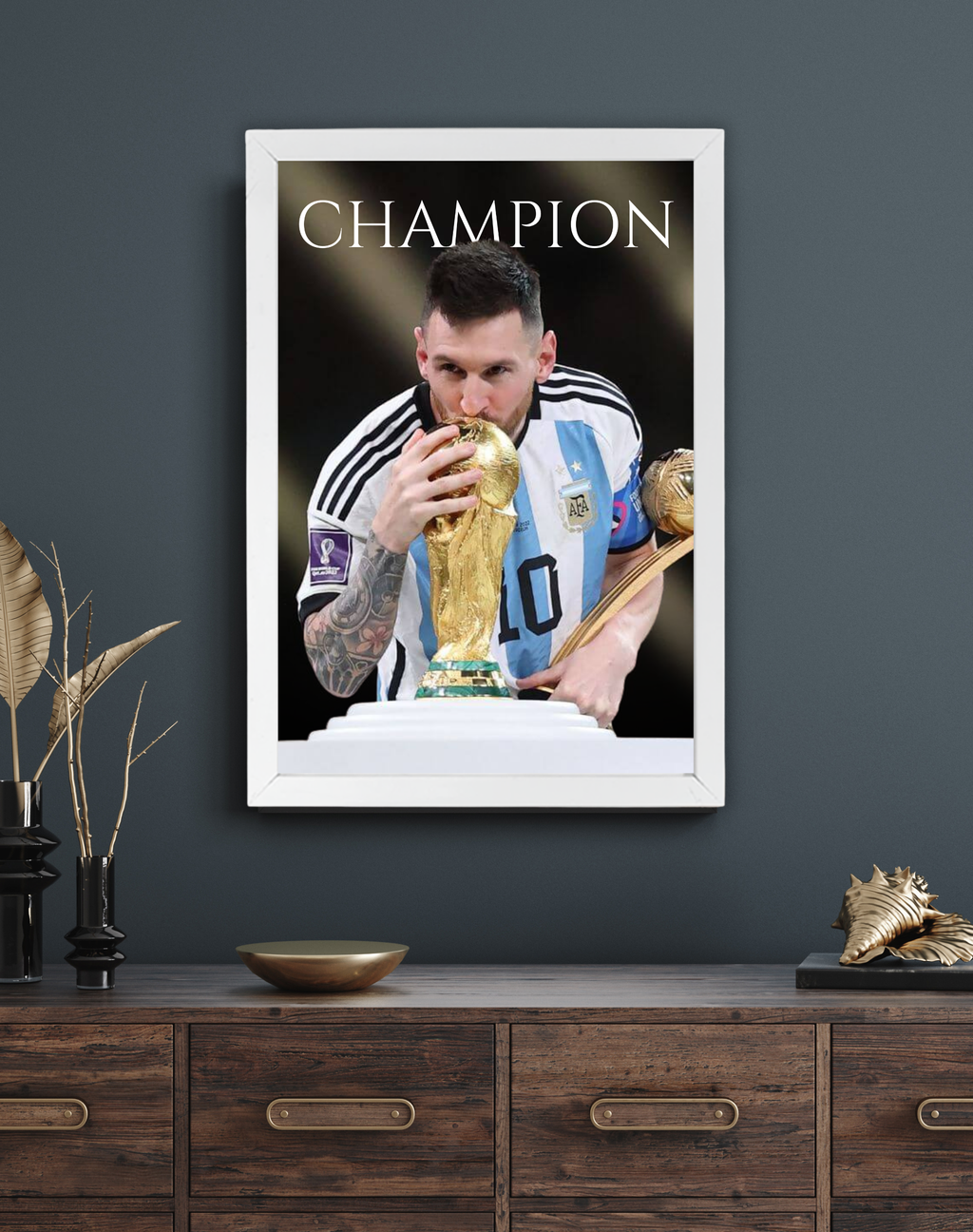 CHAMPION | Lionel Messi | Football Frame