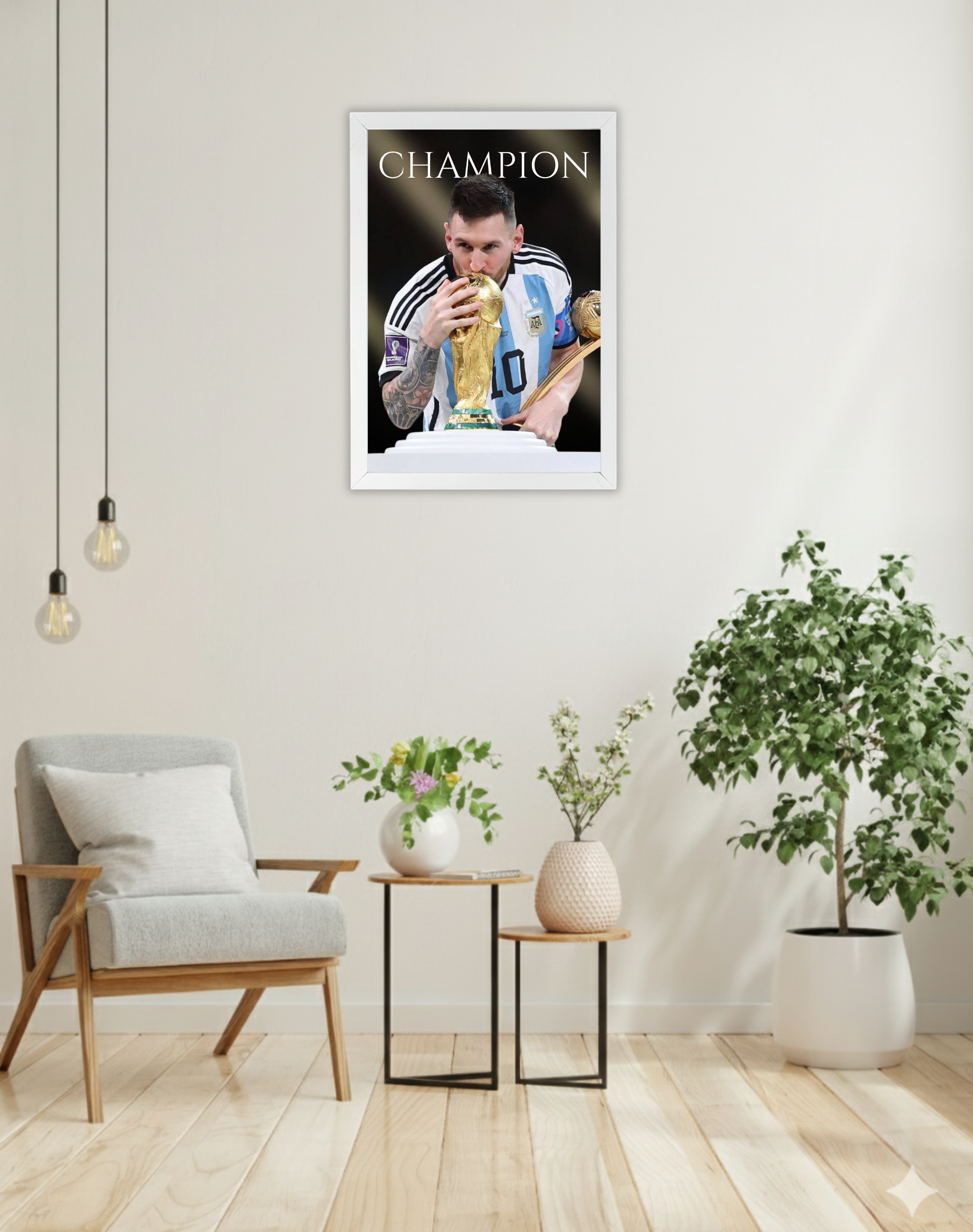 CHAMPION | Lionel Messi | Football Frame