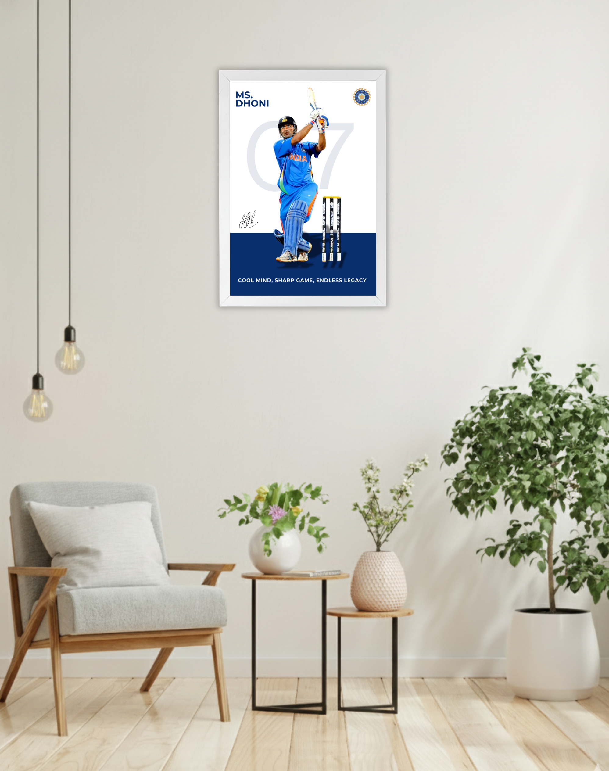 MS DHONI 07 | CRICKET FRAME