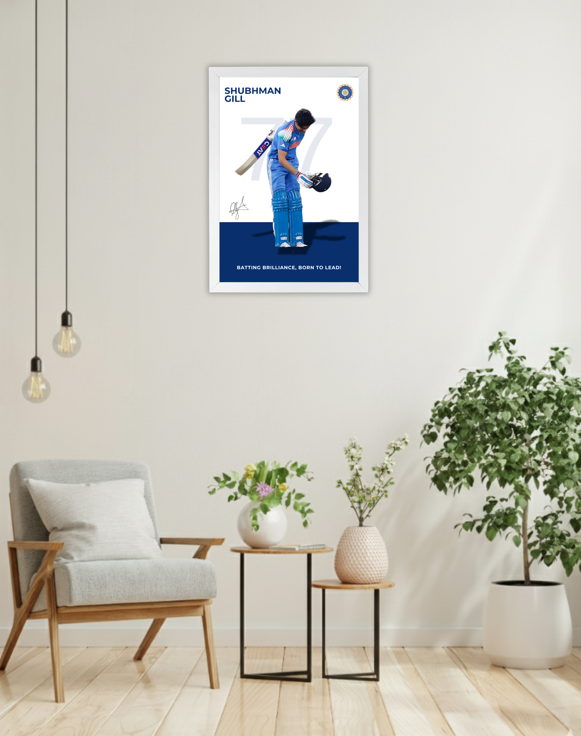 SHUBHMAN GILL 77 | CRICKET FRAME