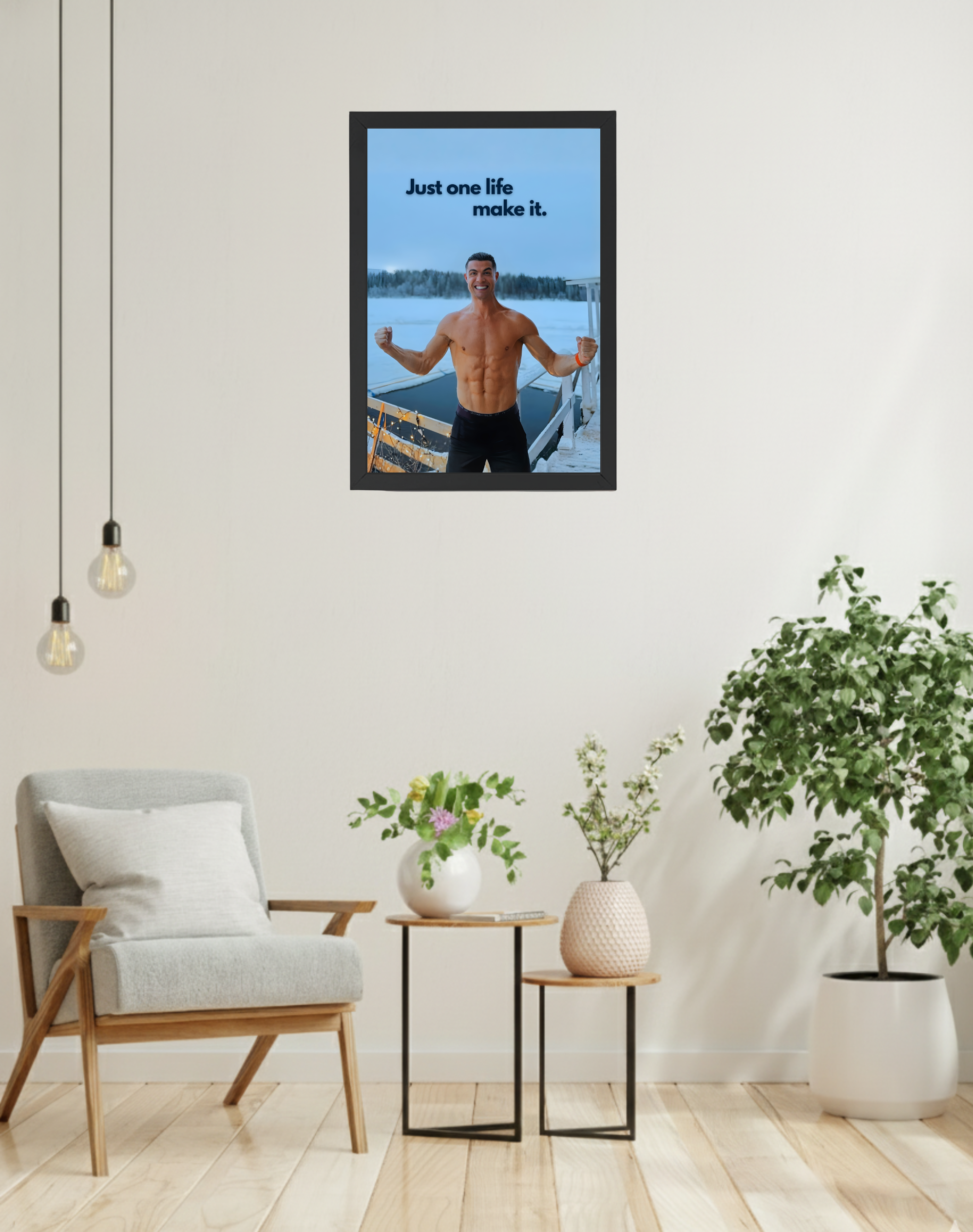 JUST ONE LIFE MAKE IT | MOTIVATIONAL FRAME